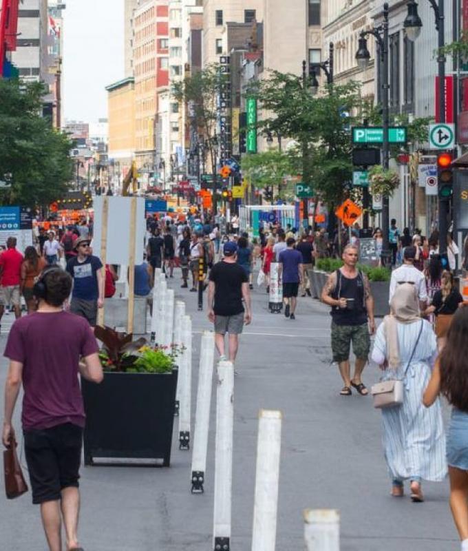 Fußgängerzonen: Auf elf Verkehrsadern in Montreal gilt ein Autoverbot