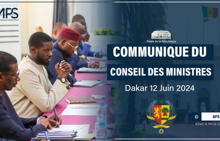 SENEGAL-REGIERUNG / Die Pressemitteilung des Ministerrats vom Mittwoch, 12. Juni 2024 – Senegalesische Presseagentur
