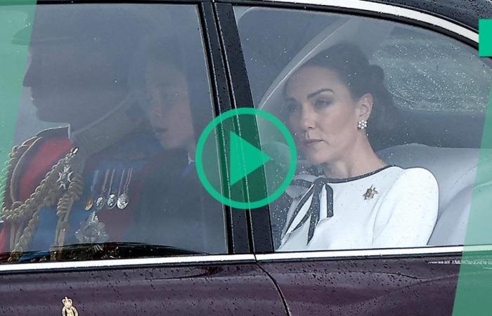 Prinzessin Kate in der Kutsche bei ihrem ersten öffentlichen Auftritt seit der Bekanntgabe ihrer Krebserkrankung