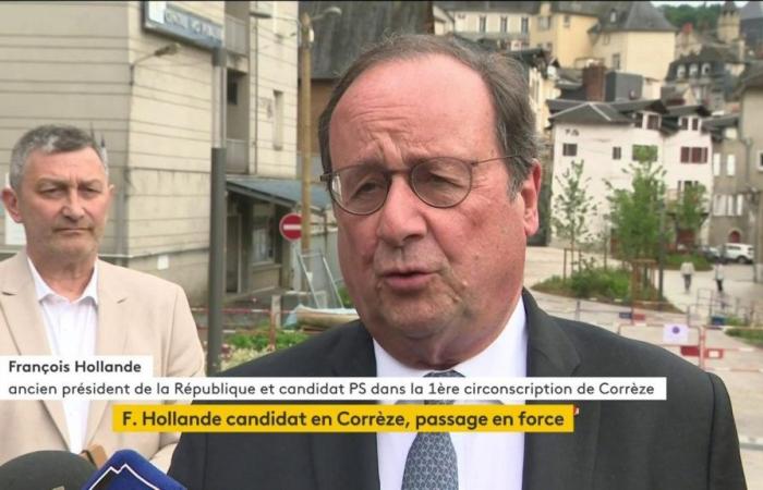 „In einer außergewöhnlichen Situation, einer außergewöhnlichen Entscheidung“, begründet François Hollande seine Kandidatur in Corrèze