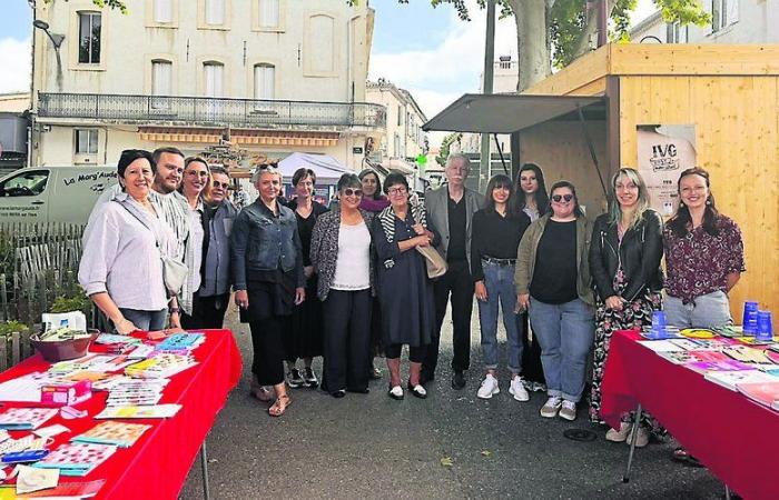Castelnaudary: ein Screening-Stand für sexuell übertragbare Krankheiten auf dem Markt
