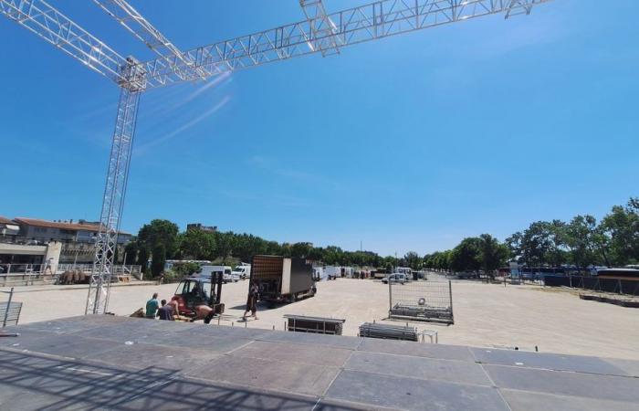 Olympische Spiele 2024 in Paris: Die Montage für Bob Sinclars Konzert in Avignon läuft