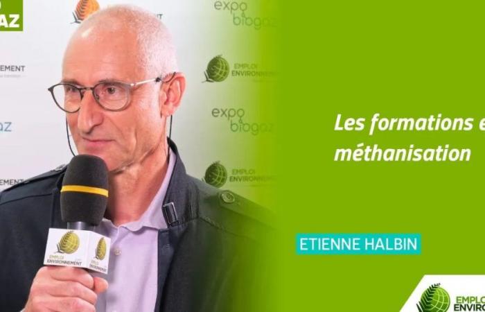 Etienne Halbin von EPL Agro CFPPA de la Meuse stellt uns auf Expobiogaz zwei Schulungskurse zur Methanisierung vor