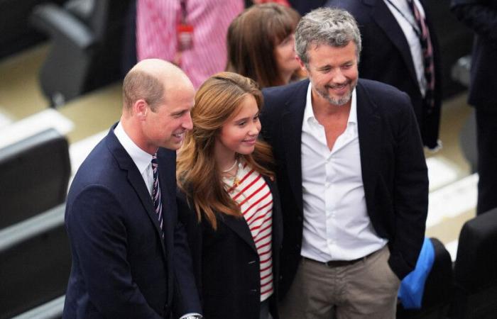 Prinz William trifft beim Spiel England-Dänemark auf Frederik X