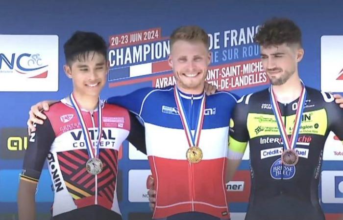 Radfahren. Straße – Frankreich – Titouan Margueritat wird zum französischen Amateurmeister gekrönt