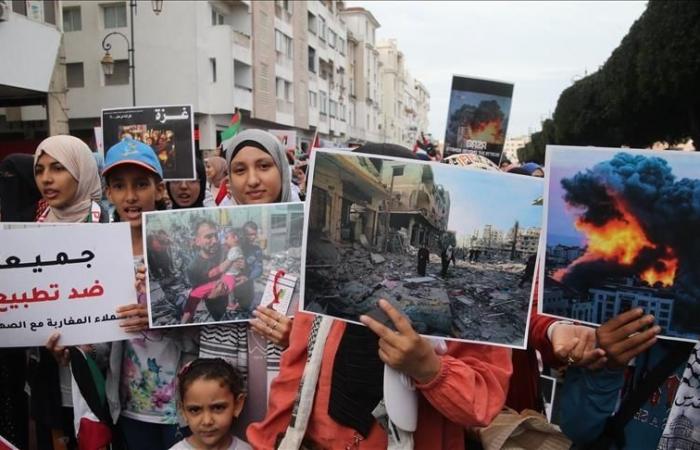 Hunderte Menschen demonstrieren zur Unterstützung von Gaza