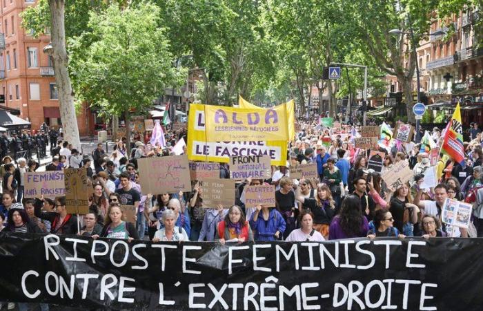 VIDEO. Parlamentswahlen 2024: „Die RN geht maskiert in Sachen Abtreibung vor“… Feministinnen demonstrieren gegen die rechtsextreme Partei in Toulouse