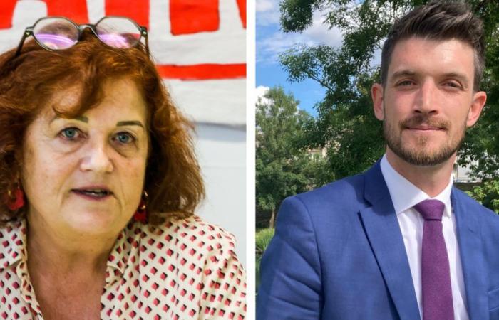 Im 1. Wahlkreis zeigen Nathalie Lanzi und Bastien Marchive ihre Unterstützung