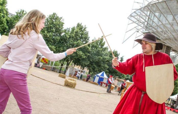 Vogesen. Die Festoye du Mansuy, eine jährliche Veranstaltung rund um das Mittelalter, findet am 6. und 7. Juli in Saint-Dié statt