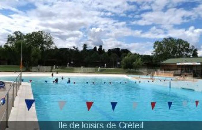 Der Freizeitstützpunkt und die Insel Créteil, der perfekte Badeort für einen Tag im Freien