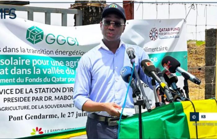 Mabouba Diagne weiht die Solarbewässerungsanlage Pont Gendarme ein