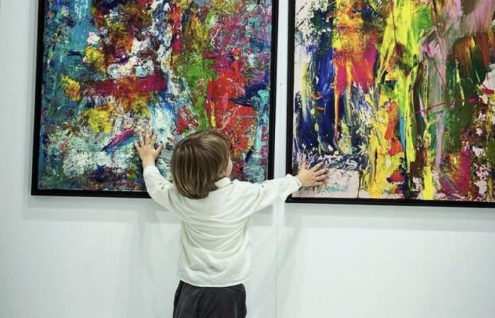 Laurent, zweieinhalb Jahre alt, verkauft seine Bilder bereits für bis zu 7.000 Euro