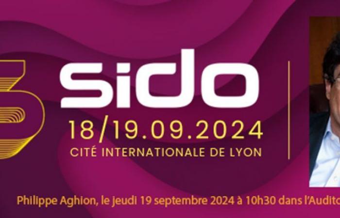 Philippe Aghion, Co-Präsident der Kommission für künstliche Intelligenz, spricht auf der SIDO Lyon 2024
