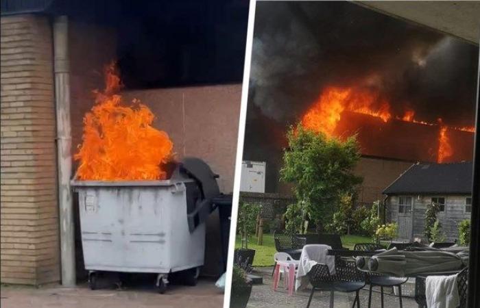 „Bro, das wird gleich Feuer fangen“: Jugendliche filmen, wie ein Feuer in einem Müllcontainer die Sporthalle in Brand setzt (Hoegaarden)