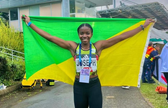 Gemima Joseph 2024 französische Elite-Meisterin über 100 m, indem sie einen neuen Rekord aufstellte