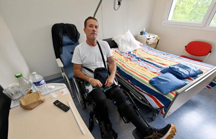 Bei einem Arbeitsunfall wurden die Beine gequetscht, Nicolas’ harter und langer Kampf
