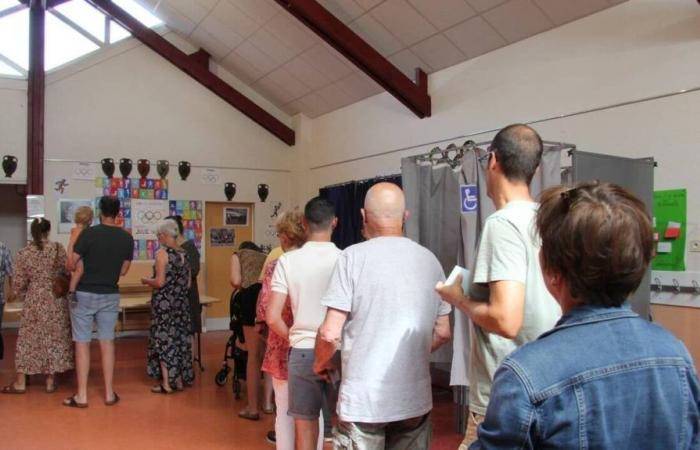 Parlamentswahlen 2024. In Morbihan beträgt die Wahlbeteiligung am Mittag 27,04 %
