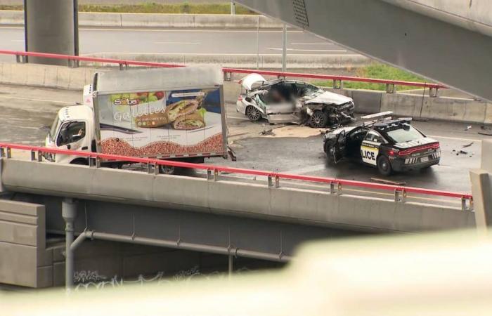 Bei einem Zusammenstoß auf dem Turcot-Autobahnkreuz kommt eine Person ums Leben