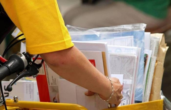Postboten werden kurz vor der zweiten Runde der Parlamentswahlen 2024 in Fontenay-le-Comte streiken