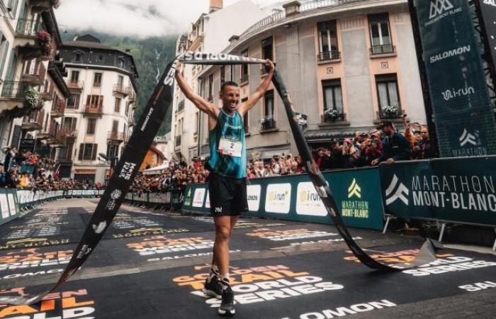 Elhousine Elazzaoui stylt Rémi Bonnet beim Mont-Blanc-Marathon (42 km)