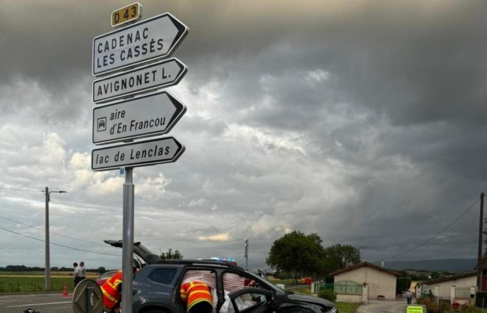 Drei Verletzte bei einem Verkehrsunfall zwischen Revel und Saint-Félix-Lauragais