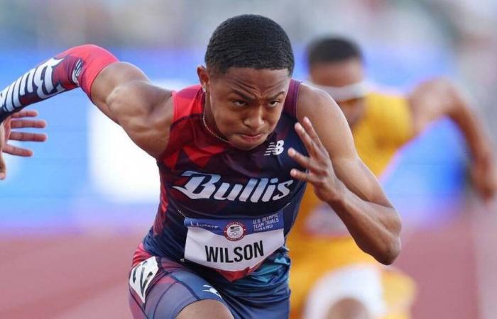 Olympische Spiele 2024. Der erst 16-jährige Athlet Quincy Wilson wird mit dem US-Team für Paris ausgewählt