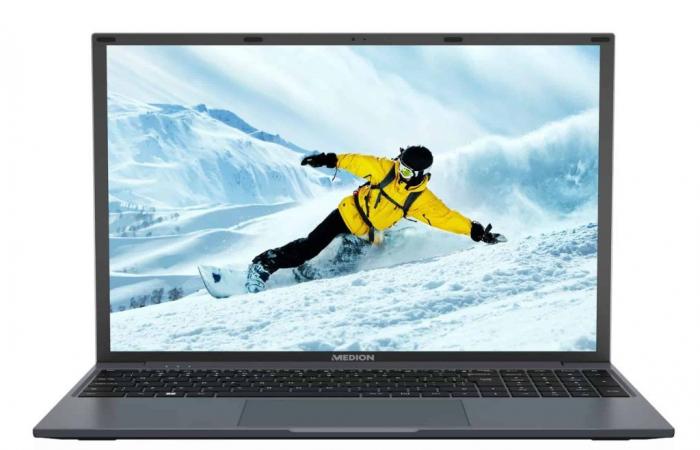 Medion Akoya E16423 (MD62557), preiswerter Laptop-PC 16″ Full HD Grau/Blau komfortabler leichter Core i3 mit schneller SSD – LaptopSpirit