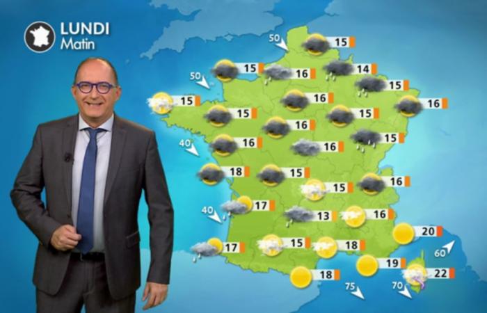 weniger
      gestört,
      aber
      Regenschauer
      sind
      häufig