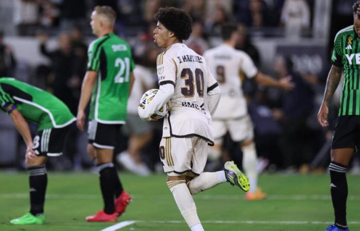 Teenager David Martínez erzielt den Ausgleich beim 1:1-Unentschieden von LAFC gegen Austin