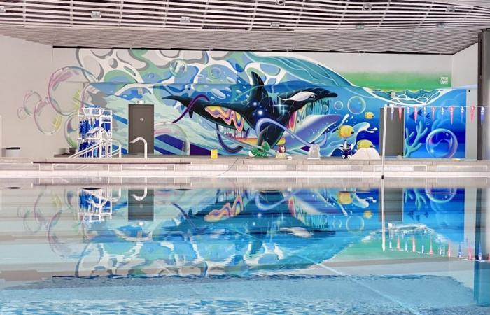 Ein neues Fresko von Céz Art erweckt einen Orca im Wasserkomplex von Reims wieder zum Leben