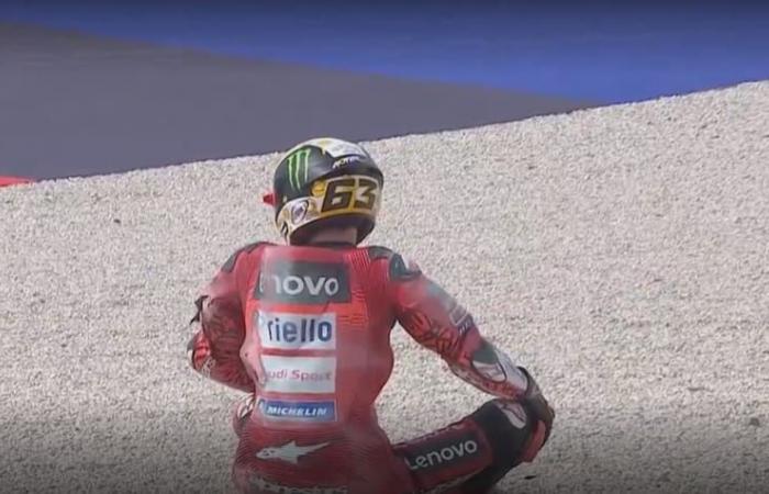 Bagnaia am Boden, Martin holt Luft!