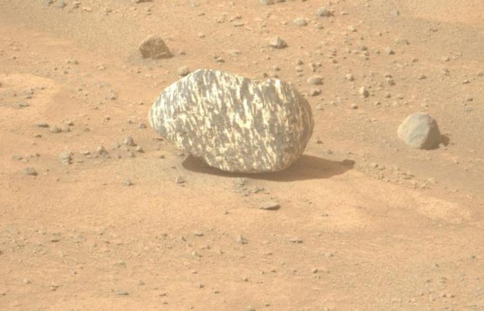 Was ist dieser seltsame zebragestreifte Stein, den Perseverance auf dem Mars entdeckt hat?