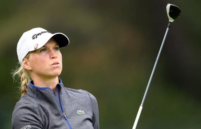 Camille Chevalier in einer Partie der Damen beim Lacoste Ladies Open de France