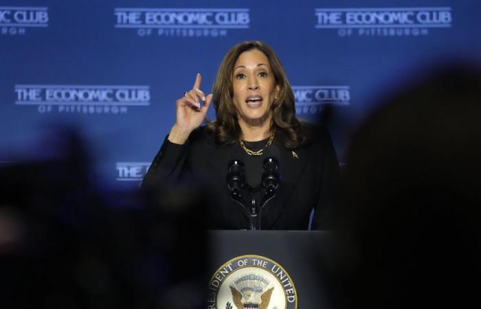 Kamala Harris attackiert Donald Trump wegen der Wirtschaft