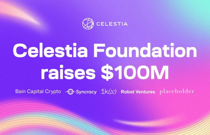 Die Celestia Foundation (TIA) gibt die Beschaffung von 100 Millionen US-Dollar bekannt!