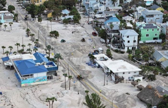 Eine kleine Insel in Florida hebt nach Hurrikan Helene ihren Kopf über Wasser