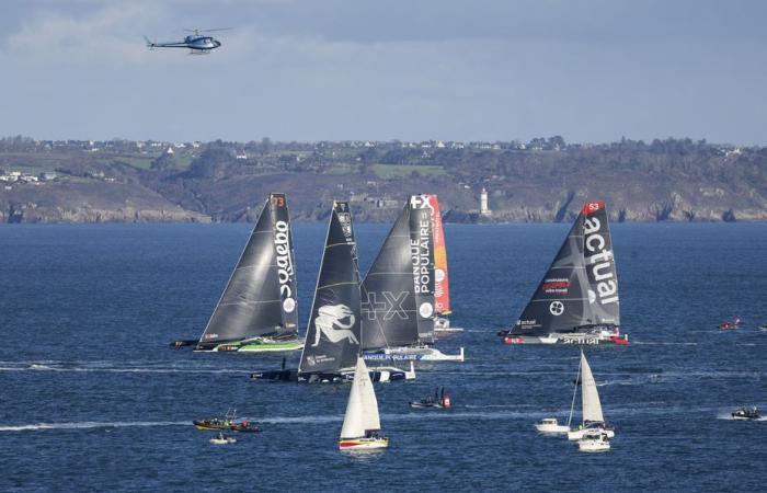 VIDEO. Erleben Sie den Abschied vom Finistère Atlantique noch einmal. 5 Giganten der Meere verließen Concarneau in Richtung Antibes