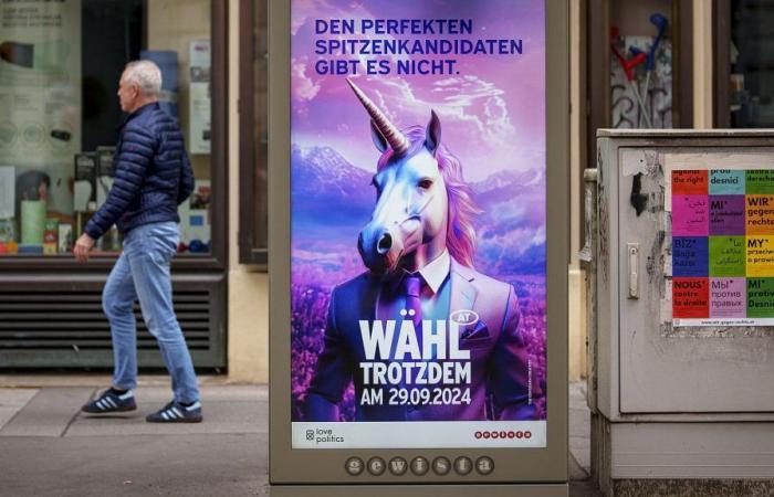 Wahllokale geöffnet, ganz rechts an der Spitze der Wahllokale