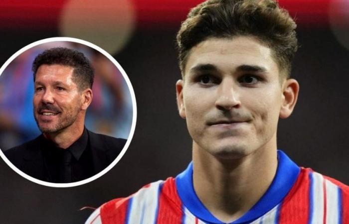 Die seltsame Position, die Simeone Julián Alvarez gegen Real Madrid gab :: Olé