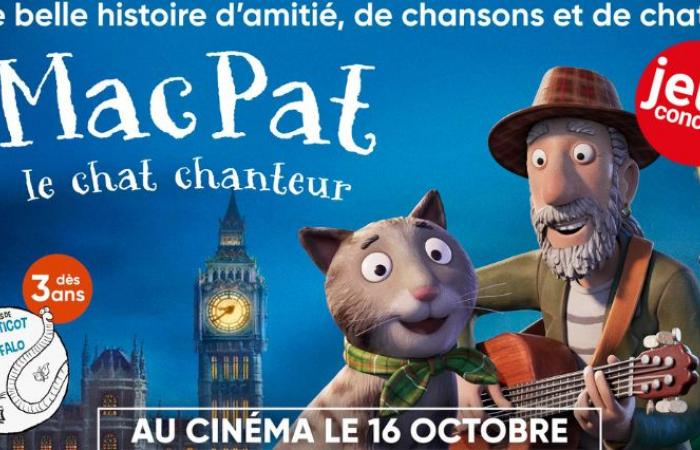 Gewinnen Sie Ihre Tickets und mehrere Geschenke für die Veröffentlichung des neuen Films: MacPat, die singende Katze