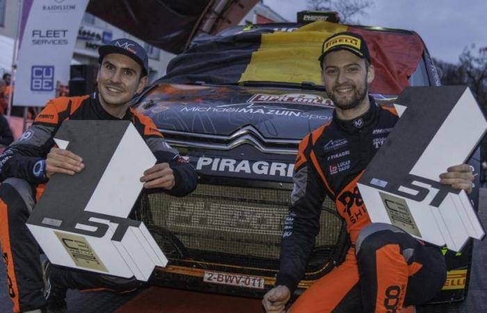 Maxime Potty und sein Beifahrer Renaud Herman gewinnen die Ostbelgische Rallye