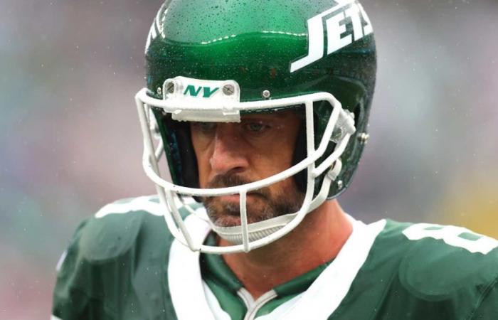 Aaron Rodgers, Jets Offensive wird von NFL-Fans nach der Niederlage gegen Bo Nix, Broncos geahndet