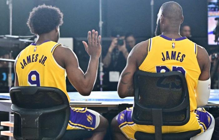 „Pure Freude“, erzählt LeBron James von seinen ersten Trainingseinheiten mit seinem Sohn Bronny bei den Lakers