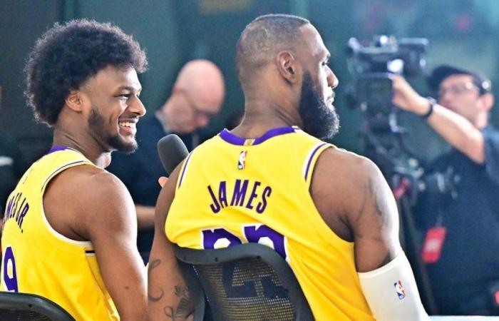 historische Premiere zwischen LeBron James und seinem Sohn Bronny