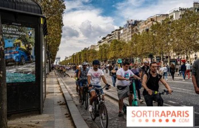 ein autofreier Tag auf der berühmten Allee im Oktober