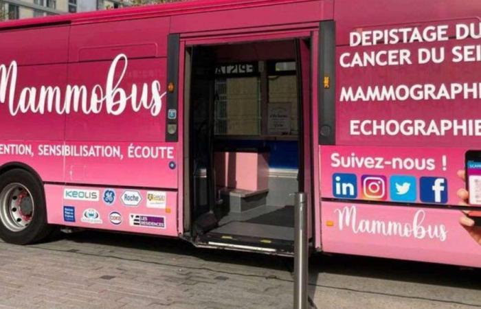 Der Mammobus hält in Roissy Pays de France