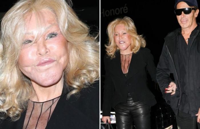 „Catwoman“-Prominente Jocelyn Wildenstein, 82, sieht bei einem Abendessen in Paris mit ihrem Verlobten Lloyd Klein, 56, verliebt aus