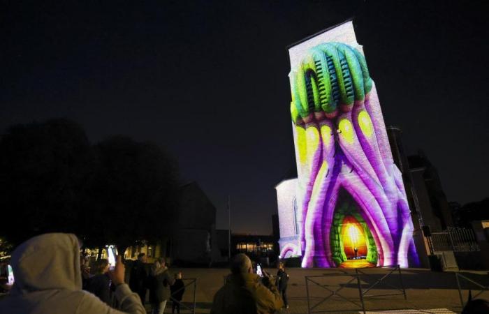 Meurchin machte den Beginn des Video Mapping Festivals zu einem Fest