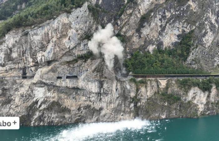 Explosion über der Axenstraße im Video