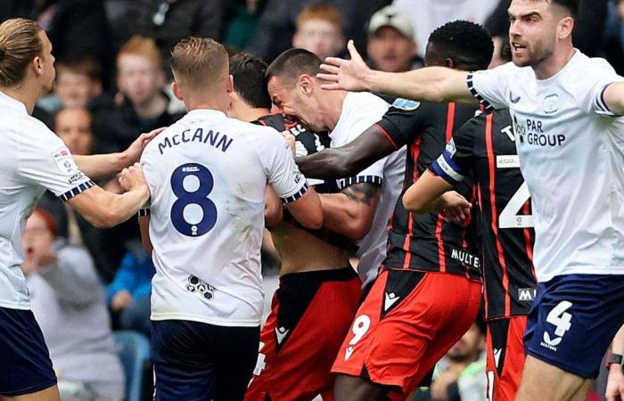 Der Spieler von Preston North End wird für acht Spiele gesperrt, nachdem er seinen Gegner in den Hals gebissen hat